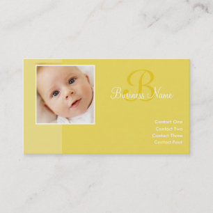 B for Baby Yellow Business Cards