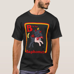 B For Baphomet Satanic Cute Devil Retro Vintage Sa T-Shirt
