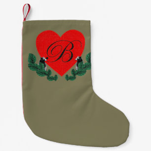 B for bear small christmas stocking