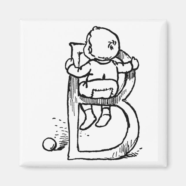 'B' For Boy - Magnet (Front)