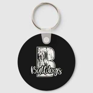 B For Bulldogs School Sports Fan Team Spirit Keychain