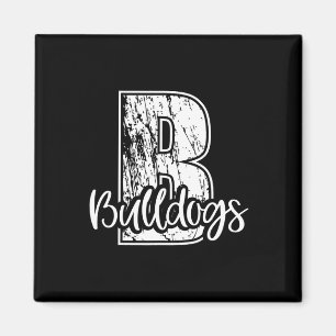 B For Bulldogs School Sports Fan Team Spirit  Magnet