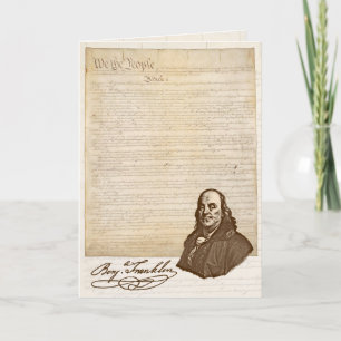 B. Franklin: Liberty & Country - Greeting Card