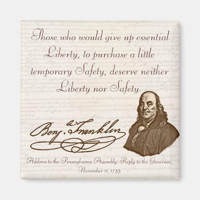 B. Franklin: Liberty & Safety - Magnet #1 (Front)