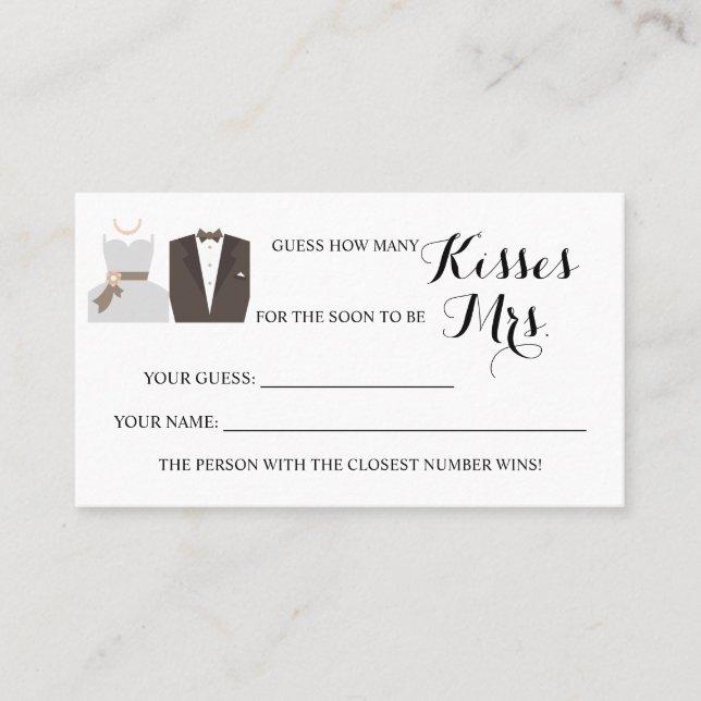 B & G Combien de baisers pour Mme Shower carte de  (Devant)