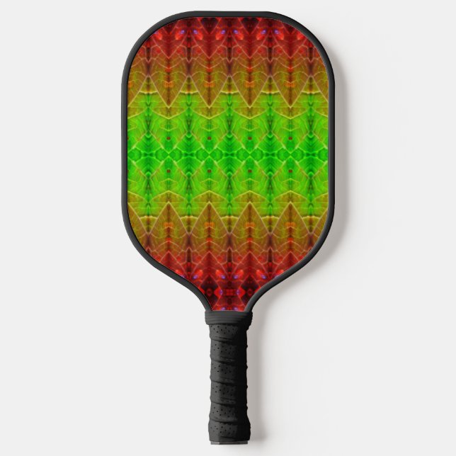B & G L Ikat 16 Sangria Pickleball Paddle (Front)