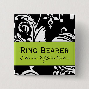 B&G Square Ring Bearer Button