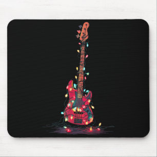 B Guitar Christmas Graphics Lights Lover Player Bi Mouse Pad