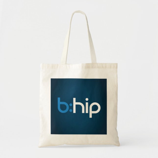 b:hip budget  tote - blue background (Front)