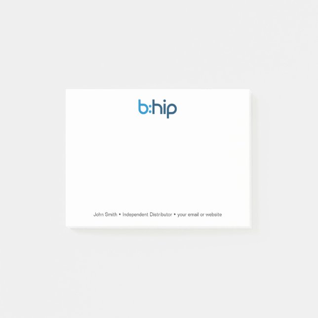 b:hip distributor post-it notes (Front)