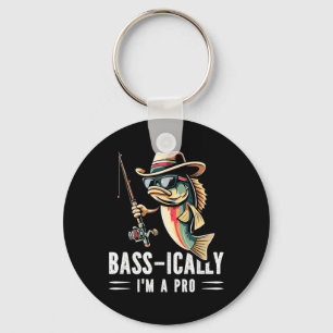 B-ically I Am A Pro Funny Fishing Lovers Fish  Keychain