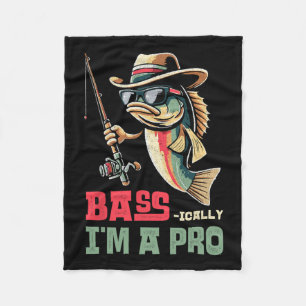 B-ically I Am A Pro Funny Fishing Lovers Fleece Blanket