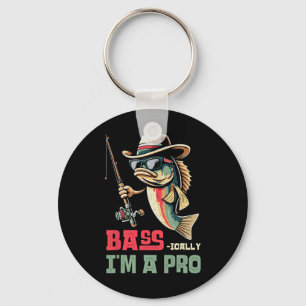 B-ically I Am A Pro Funny Fishing Lovers  Keychain