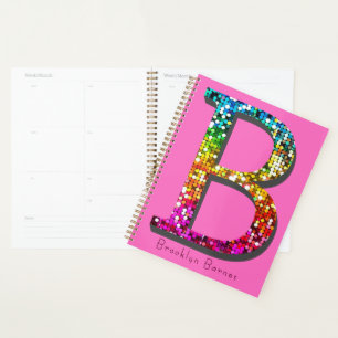 B initial coloré et Monogramme