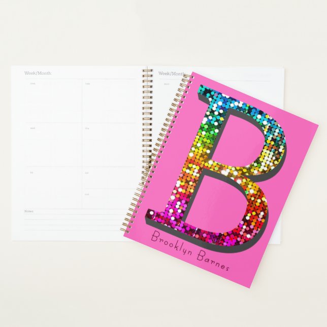 B initial coloré et Monogramme (Devant avec enveloppe)