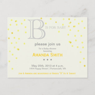 "B" is for Baby Shower Invite