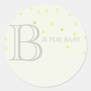 "B" is for Baby Shower Sticker
