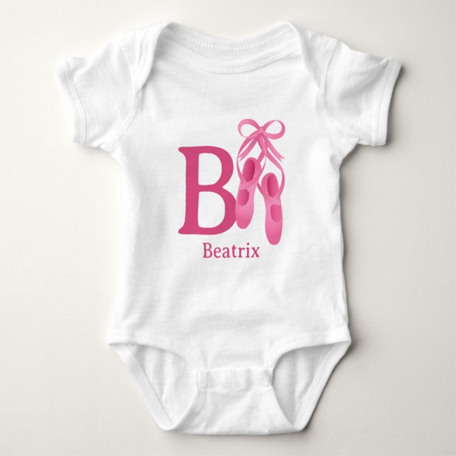 B is for Ballet Personalize Baby Bodysuit (Front)
