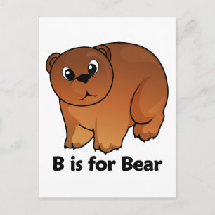 B is for Bear Postcard