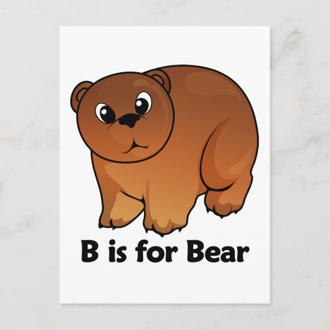 B is for Bear Postcard (Front)