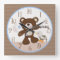 B is for Bear/Teddy Kid's Baby Nursery Clock