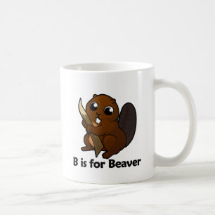 B is for Beaver Coffee Mug