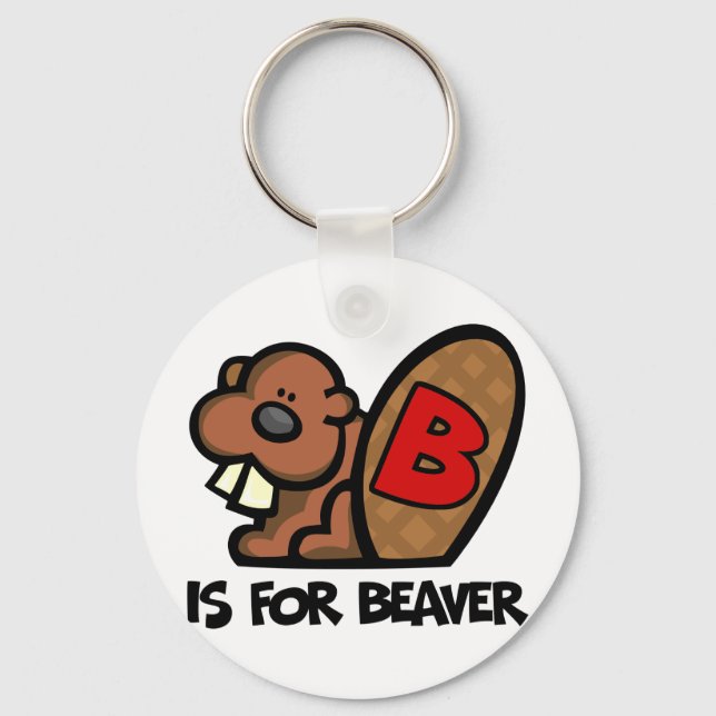 B Is For Beaver Keychain (Front)