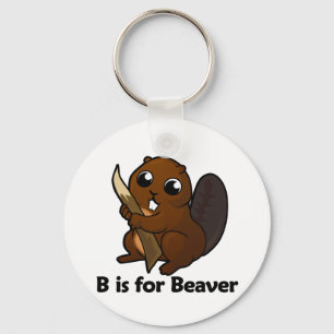 B is for Beaver Keychain