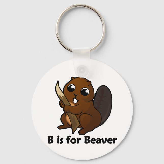 B is for Beaver Keychain (Front)