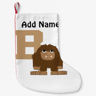 B is for Bigfoot Small Christmas Stocking
