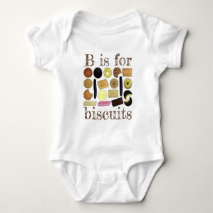 B is for Biscuits UK British Cookies Digestives Baby Bodysuit
