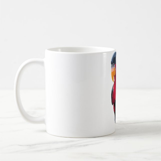 B is for Black Capped Lory Coffee Mug (Left)