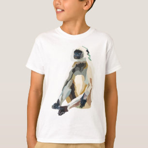 B is for Black Footed Grey Langur T-Shirt