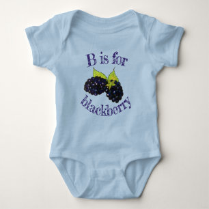 B is for Blackberry Blackberries Berries Fruit Baby Bodysuit