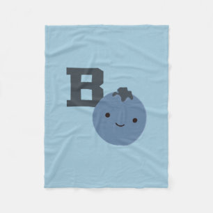 B is for Blueberry Fleece Blanket