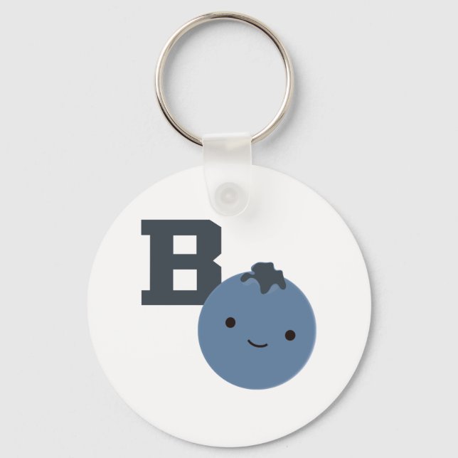 B is for Blueberry Keychain (Front)