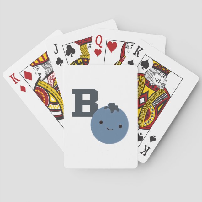 B is for Blueberry Playing Cards (Back)