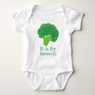 B is for Broccoli Green Gardening Vegetable Baby Bodysuit