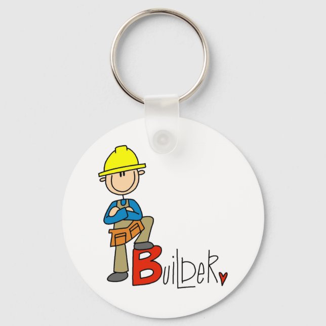 B is for Builder Keychain (Front)