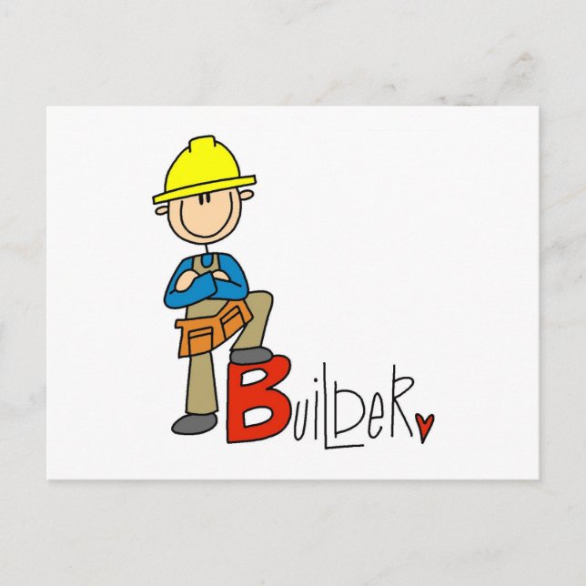B is for Builder Postcard (Front)