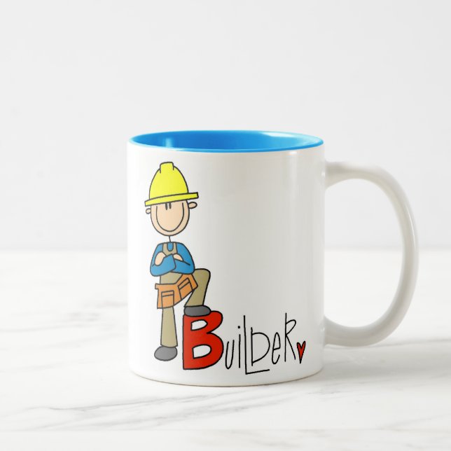 B is for Builder Two-Tone Coffee Mug (Right)