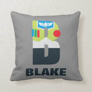 B is for Buzz   Add Your Name Throw Pillow