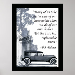 B.J. Palmer Chiropractic Saying Poster
