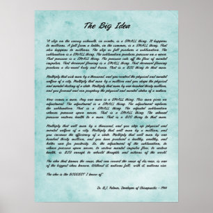 B J Palmer - The Big Idea Chiropractic Print