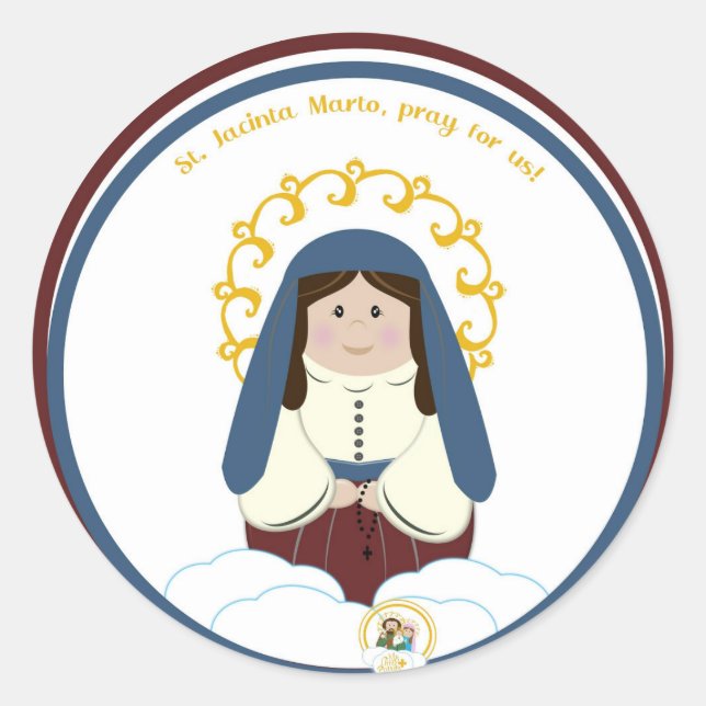 B. Jacinta Classic Round Sticker (Front)