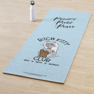 B K!TTY CLUB Girl Blue Leopard Yoga Mat