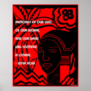 B;lack History Quotes - Sister Rosa Poster
