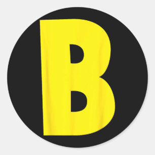 B Letter Chipmunk Group Matching Funny Halloween Classic Round Sticker