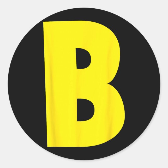 B Letter Chipmunk Group Matching Funny Halloween Classic Round Sticker (Front)