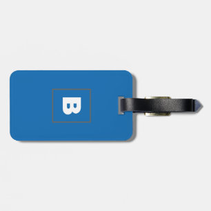 B Luggage Tag w/ leather strap